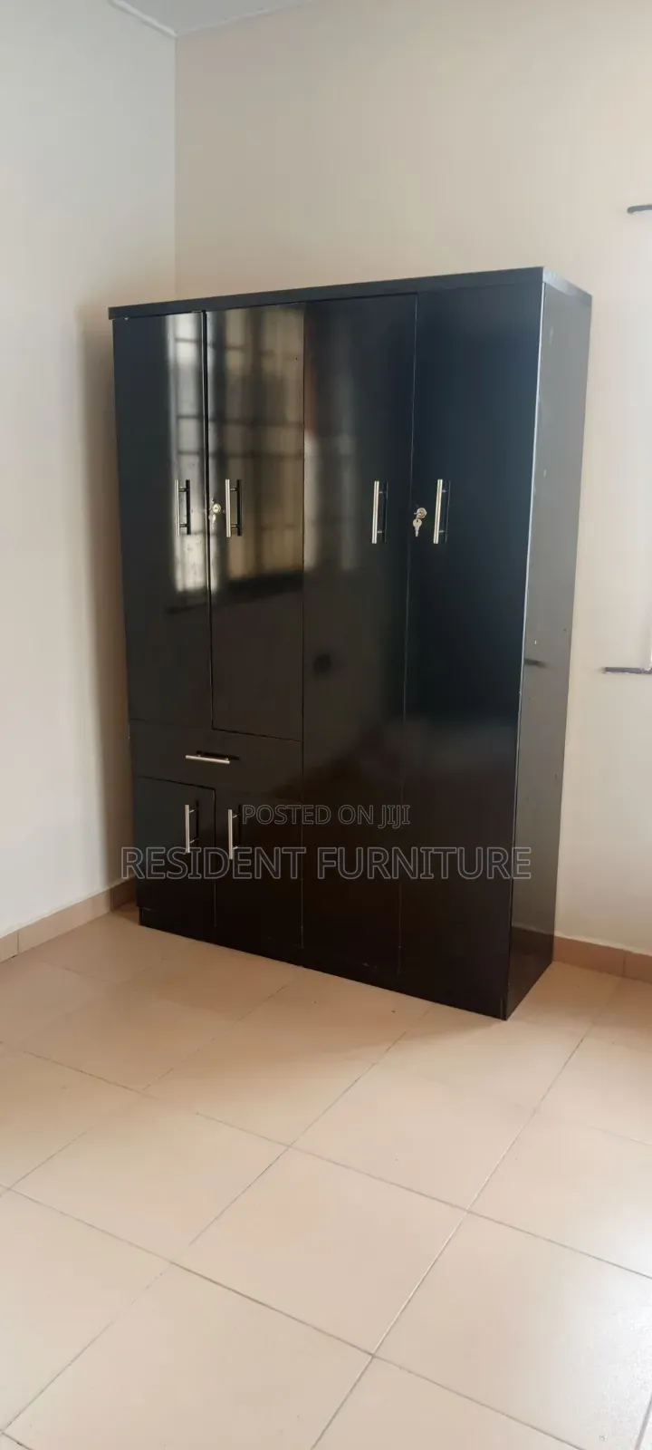 4 Feet Black Wardrobe