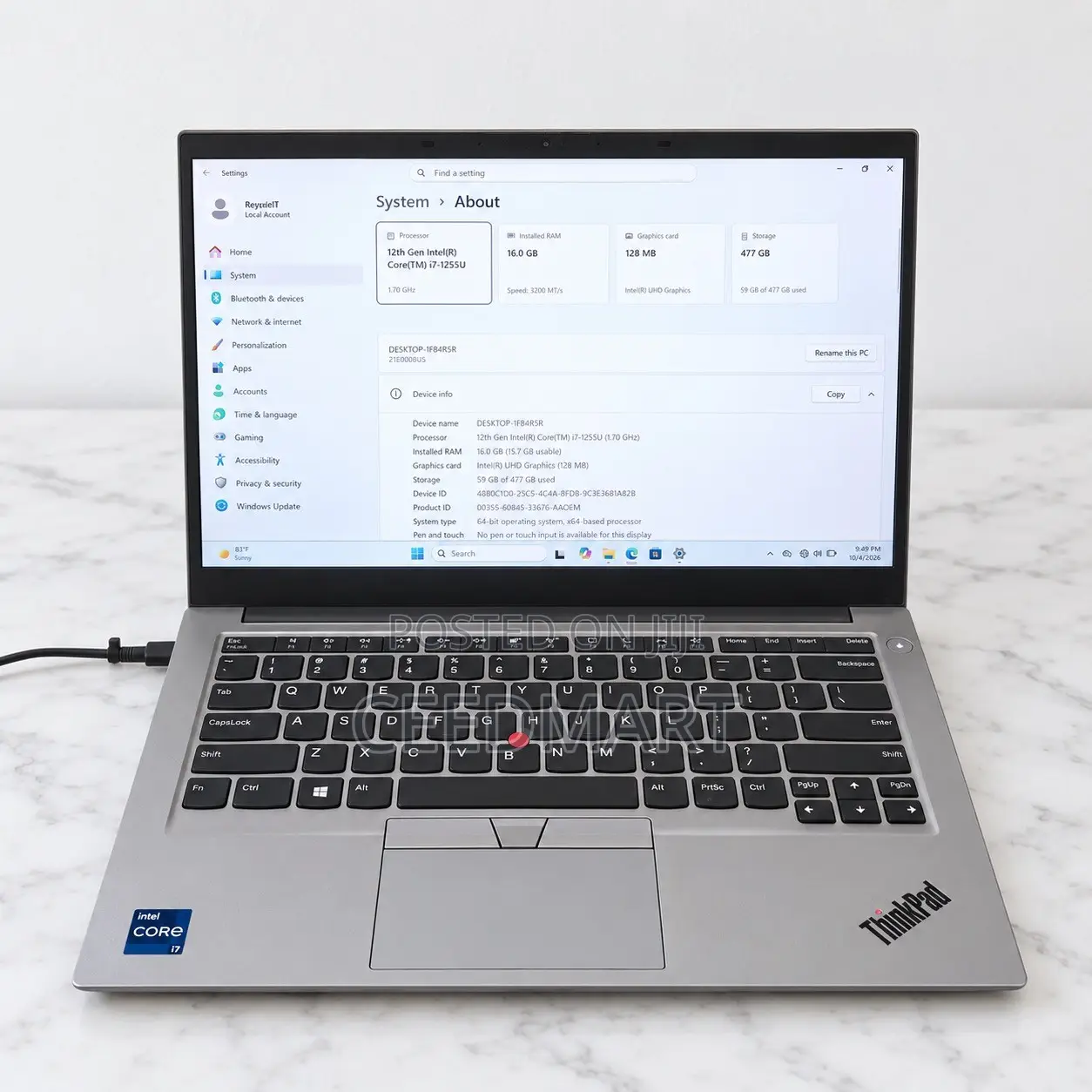 Laptop Lenovo ThinkPad E14 Gen 4 16GB Intel Core i7 SSD 512GB