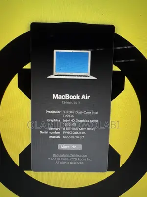 Laptop Apple MacBook Air 2017 8GB Intel Core i5 SSD 128GB
