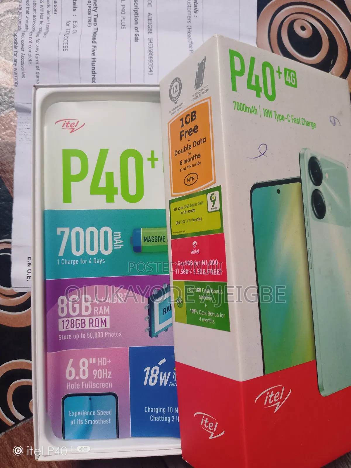 Itel P40+ 128 GB Blue