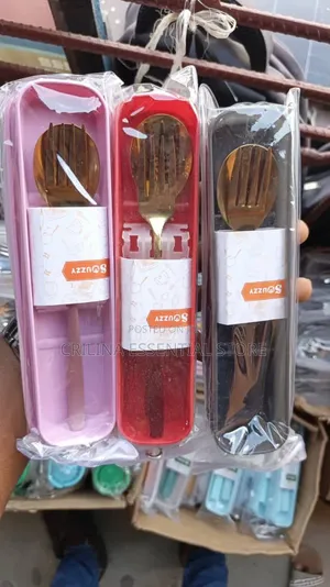 Golden Stainless Steel Cutlery Set "Spoon and Fork" (Bulk Sales Only)