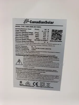 300watts Canadian Solar Panel 72cells