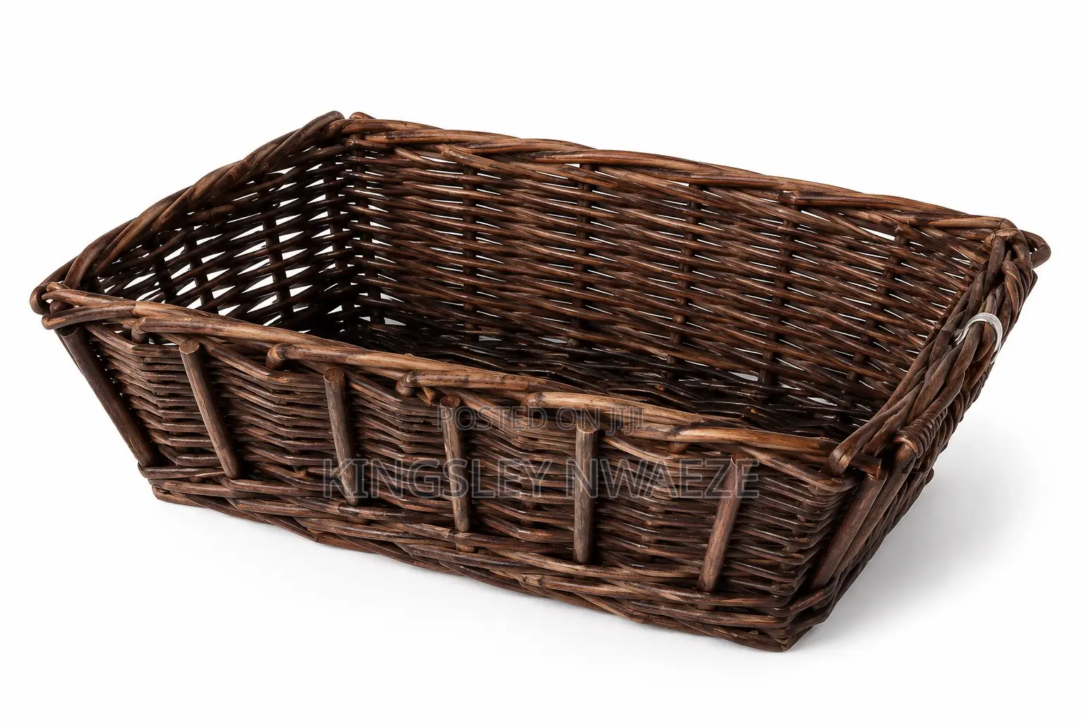Handwoven Rectangular Wicker Basket
