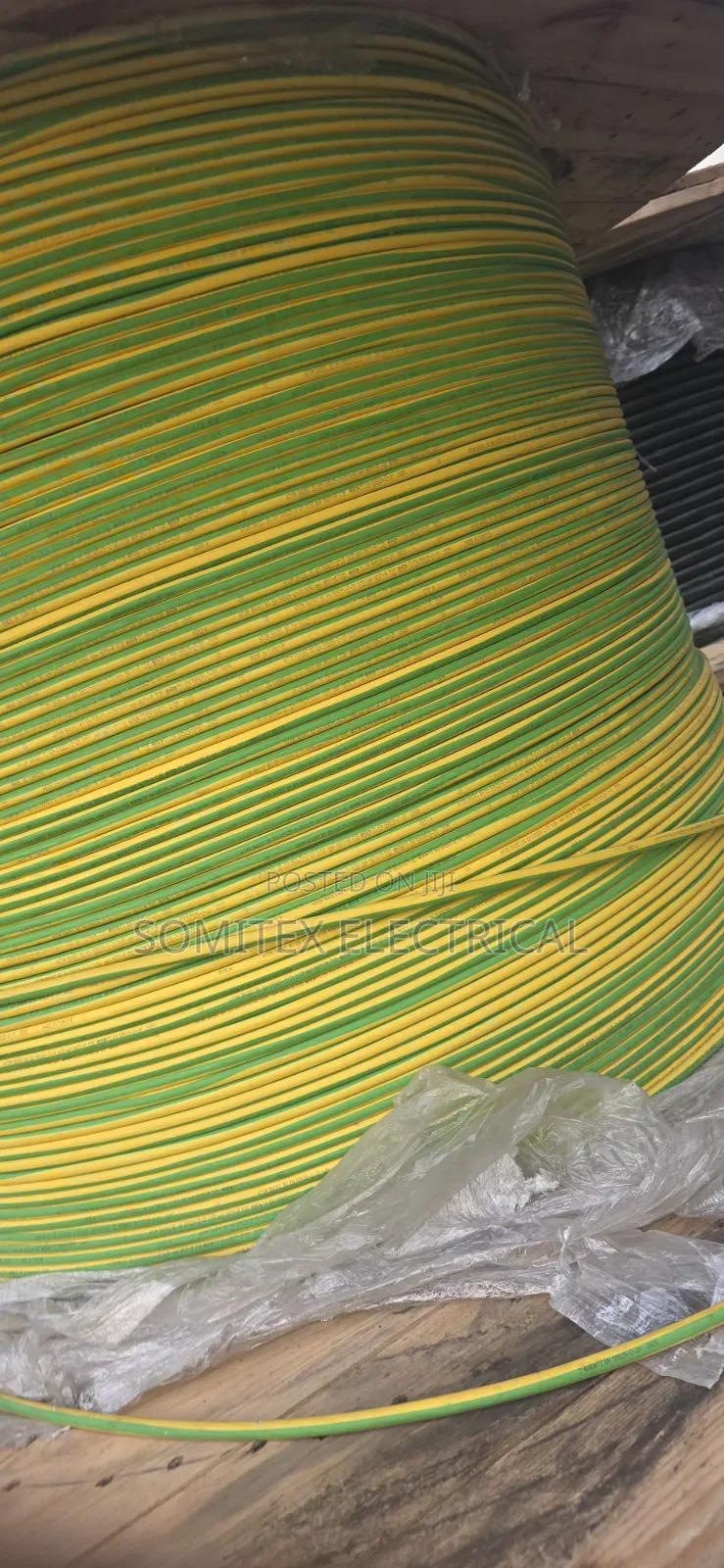 150mmx1core Green and Yellow Cable