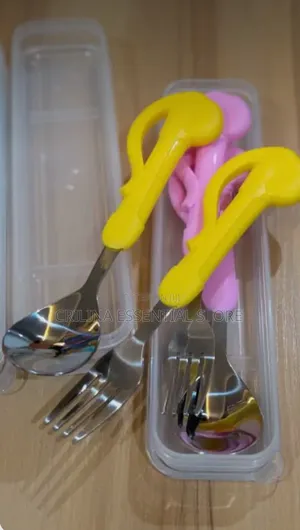 Steel Kids' Fork and Spoon Set (Bulk Sales Only)