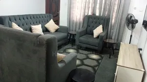 Grey 3-Seater Sofa Set + 3 Stools + Pillows - Neat
