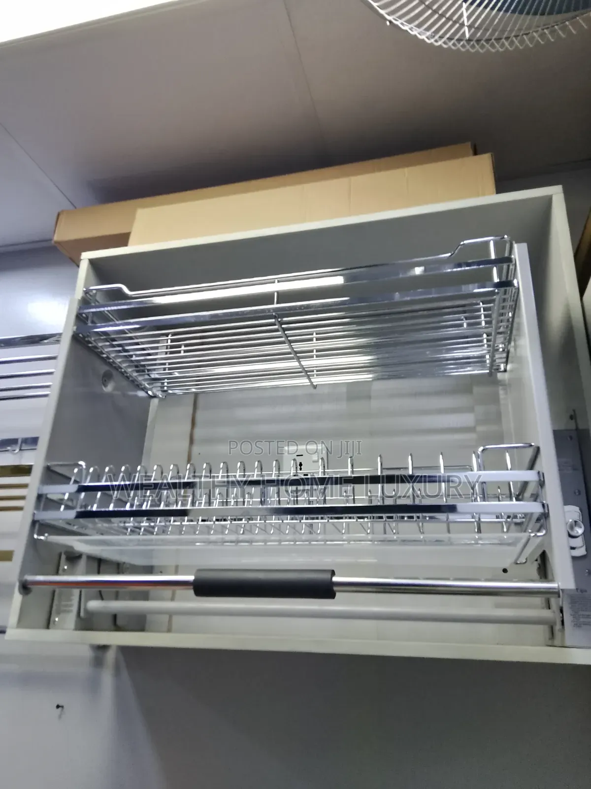 Premium Stainless Steel Kitchen Elevator / Pull-Down Plate Rack