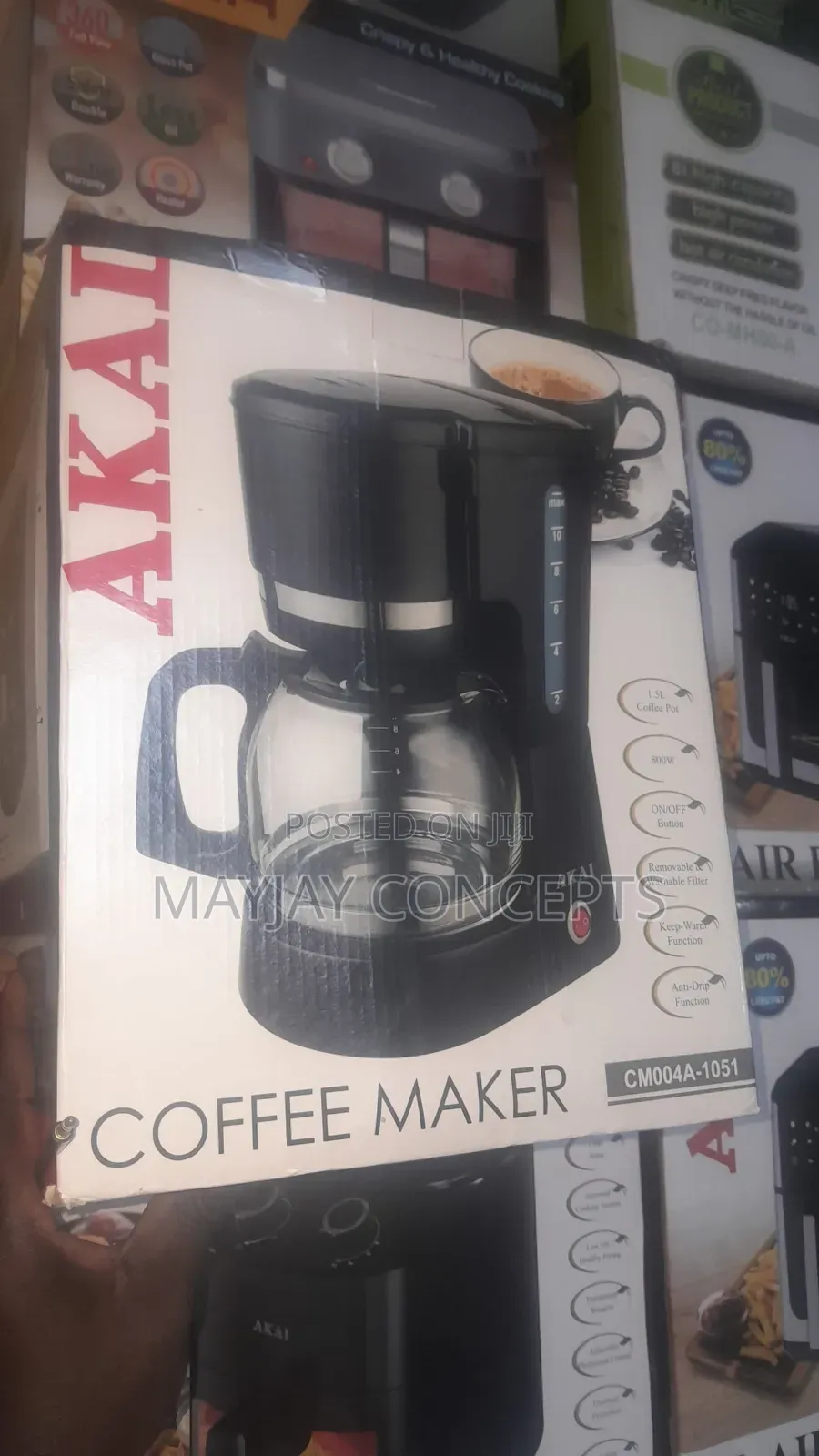 AKAI CM004A-1051 1.5L 800W Coffee Maker With Keep Warm Function