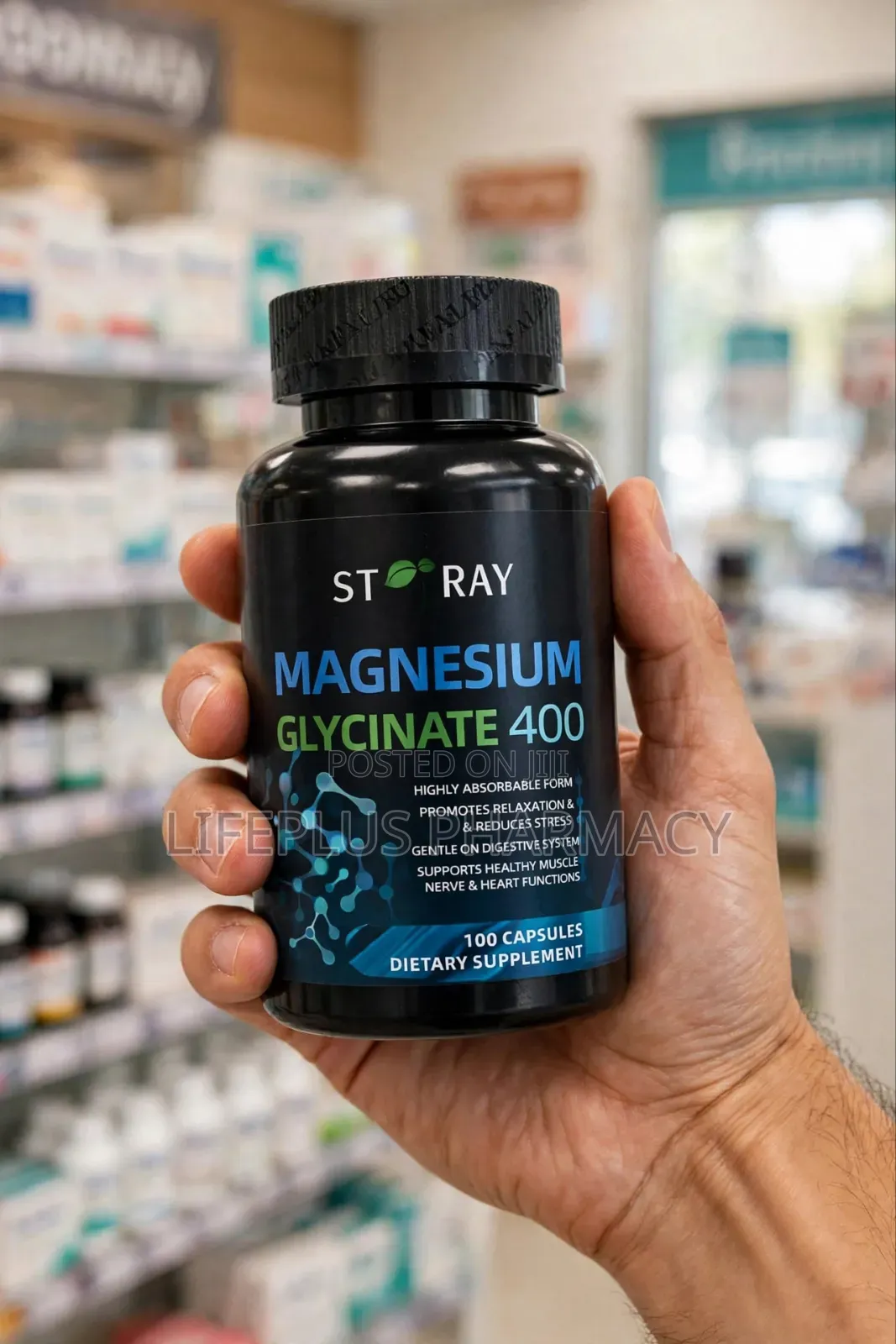 ST RAY Magnesium Glycinate 400mg - 100 Capsules