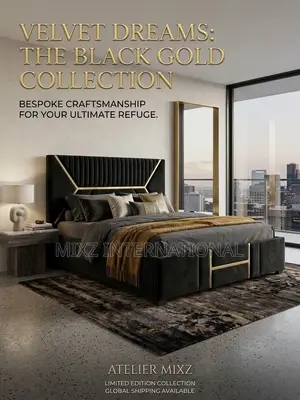 6x6 Luxury Modern Velvet Bed Frame – Premium Quality