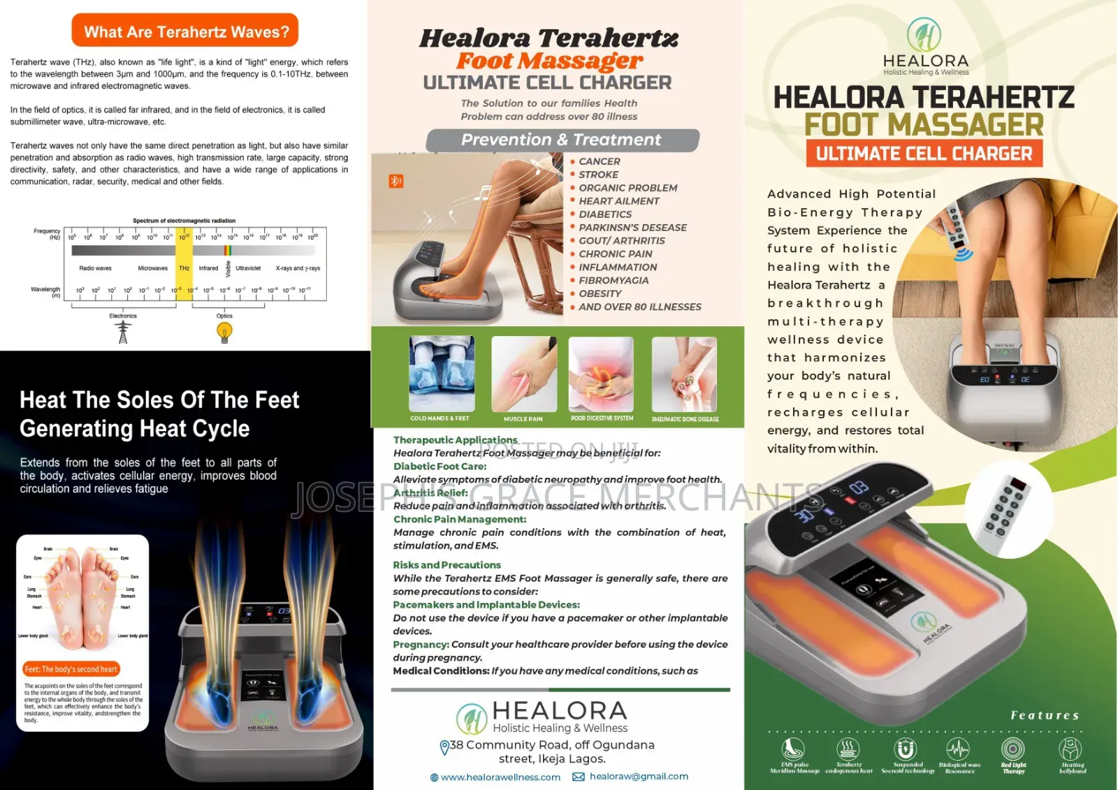Healora Terahertz P90 , P90+ PEMF Therapy Device