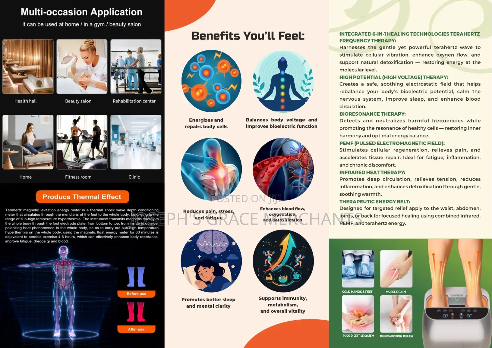 Healora Terahertz P90 , P90+ PEMF Therapy Device