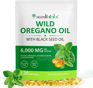 Oil of Oregano Softgels 6000mg, 2 in 1 Formulated With Black Seed Oil