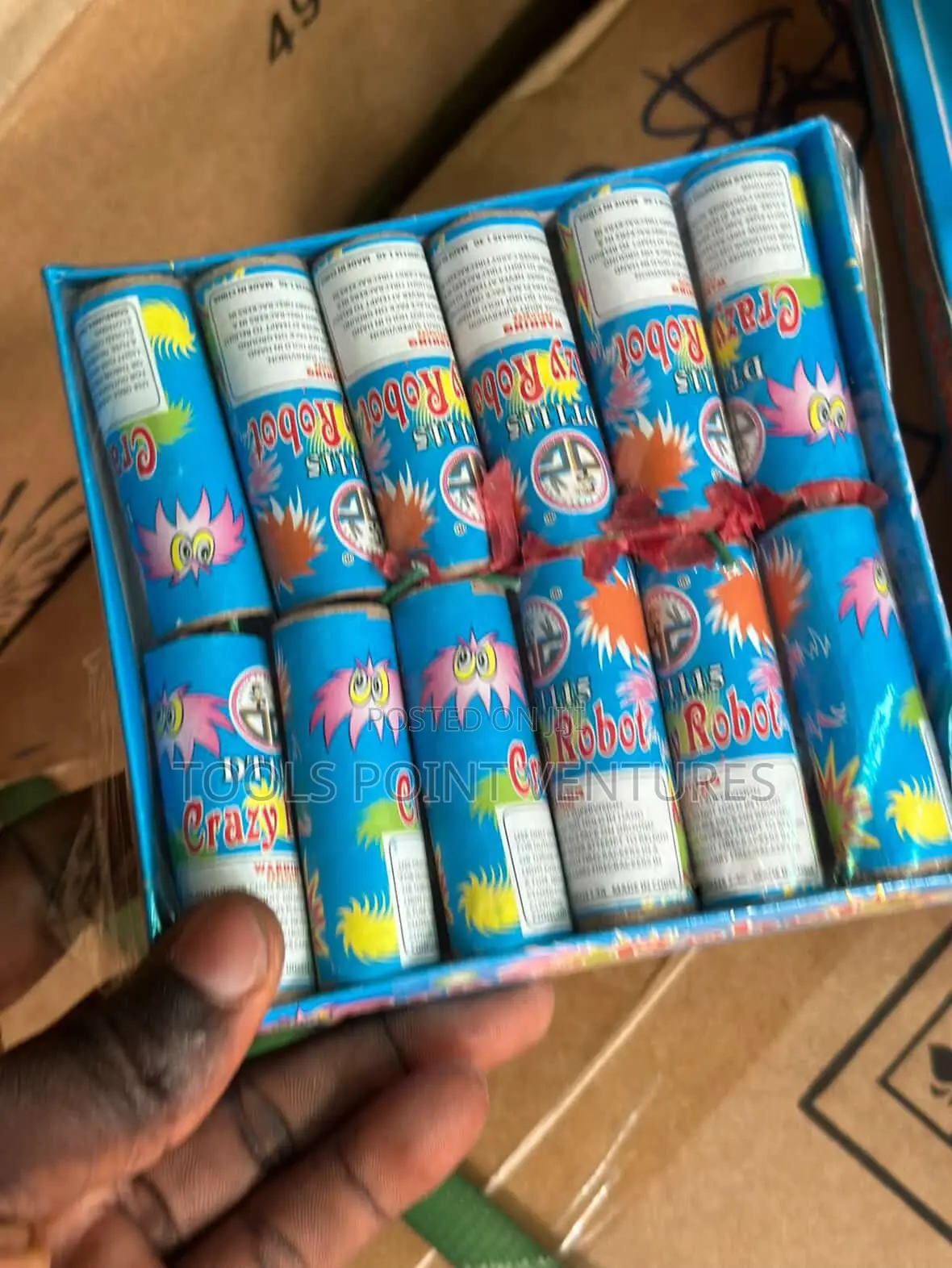 CRAZY ROBOT BOMB FIRECRACKERS/KNOCKOUT 12pcs in a Pack