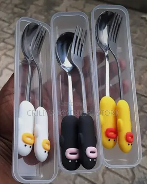 2-Piece Kids' Cutlery Set With Silicone Handles (Bulk Sales Only)