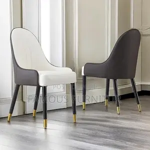 Rectangular Dining Table Set With a White Marble-Pattern