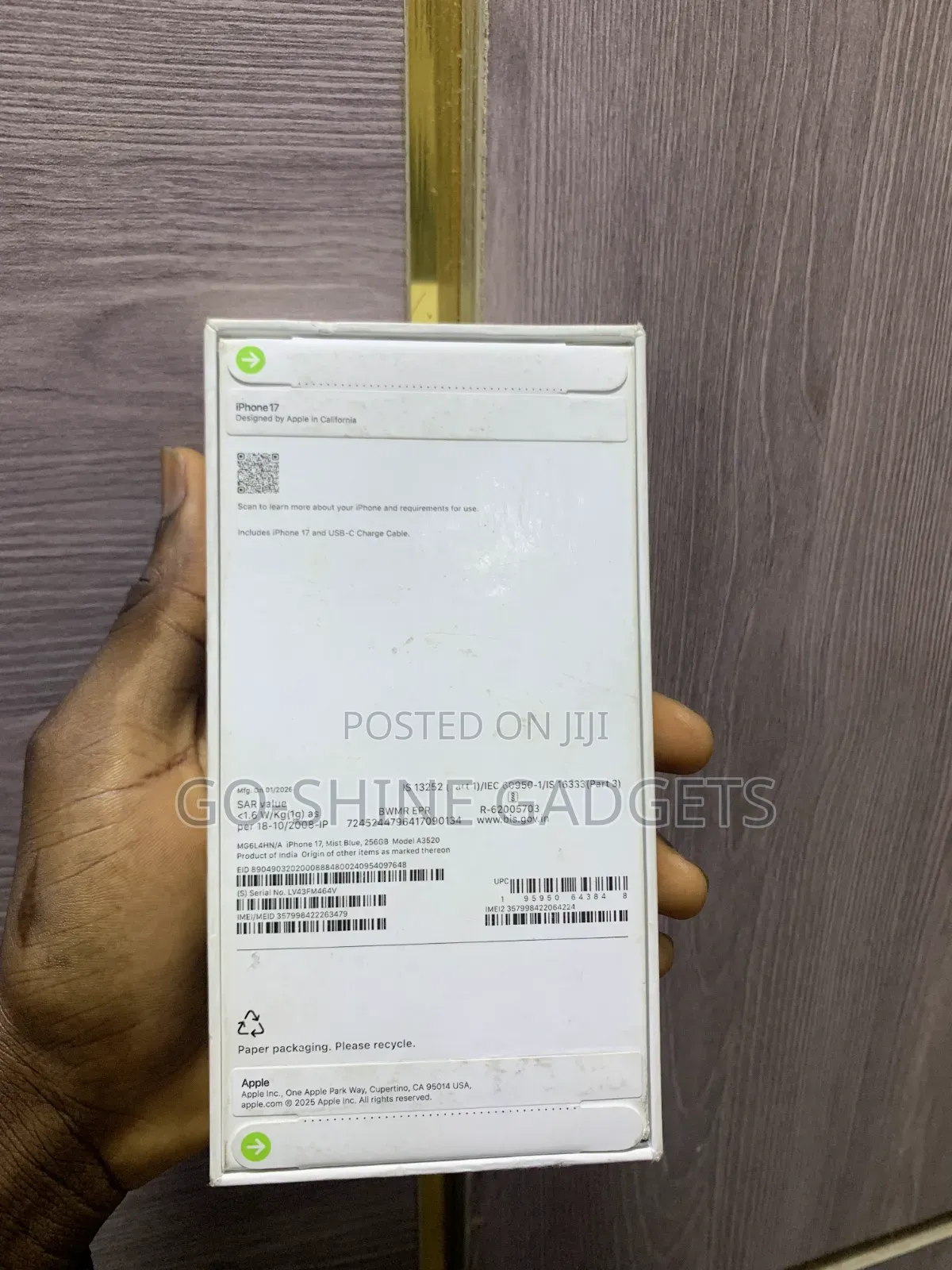 New Apple iPhone 17 256 GB Blue