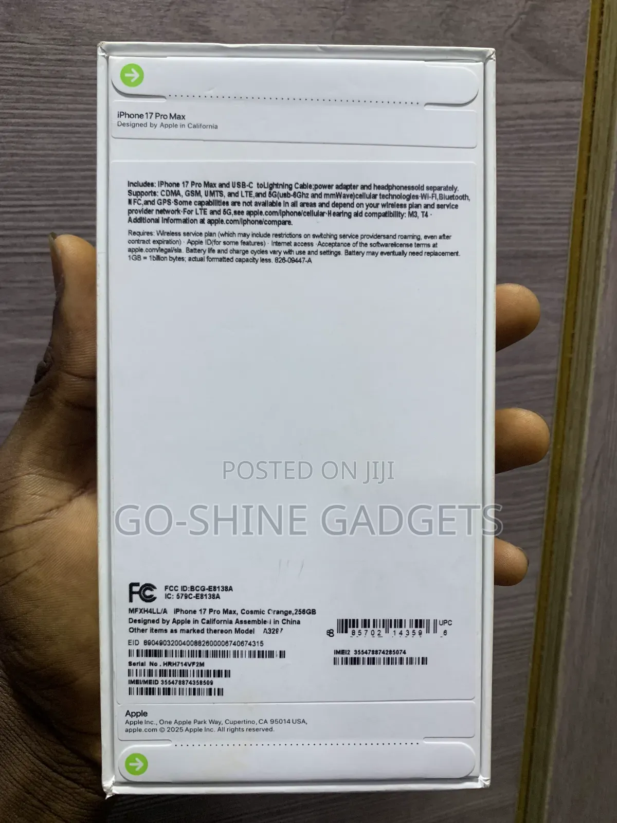 New Apple iPhone 17 Pro Max 256 GB Orange