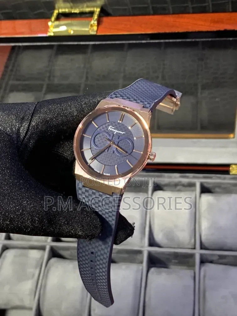 Luxury Feragamo Flat Rubber Watch