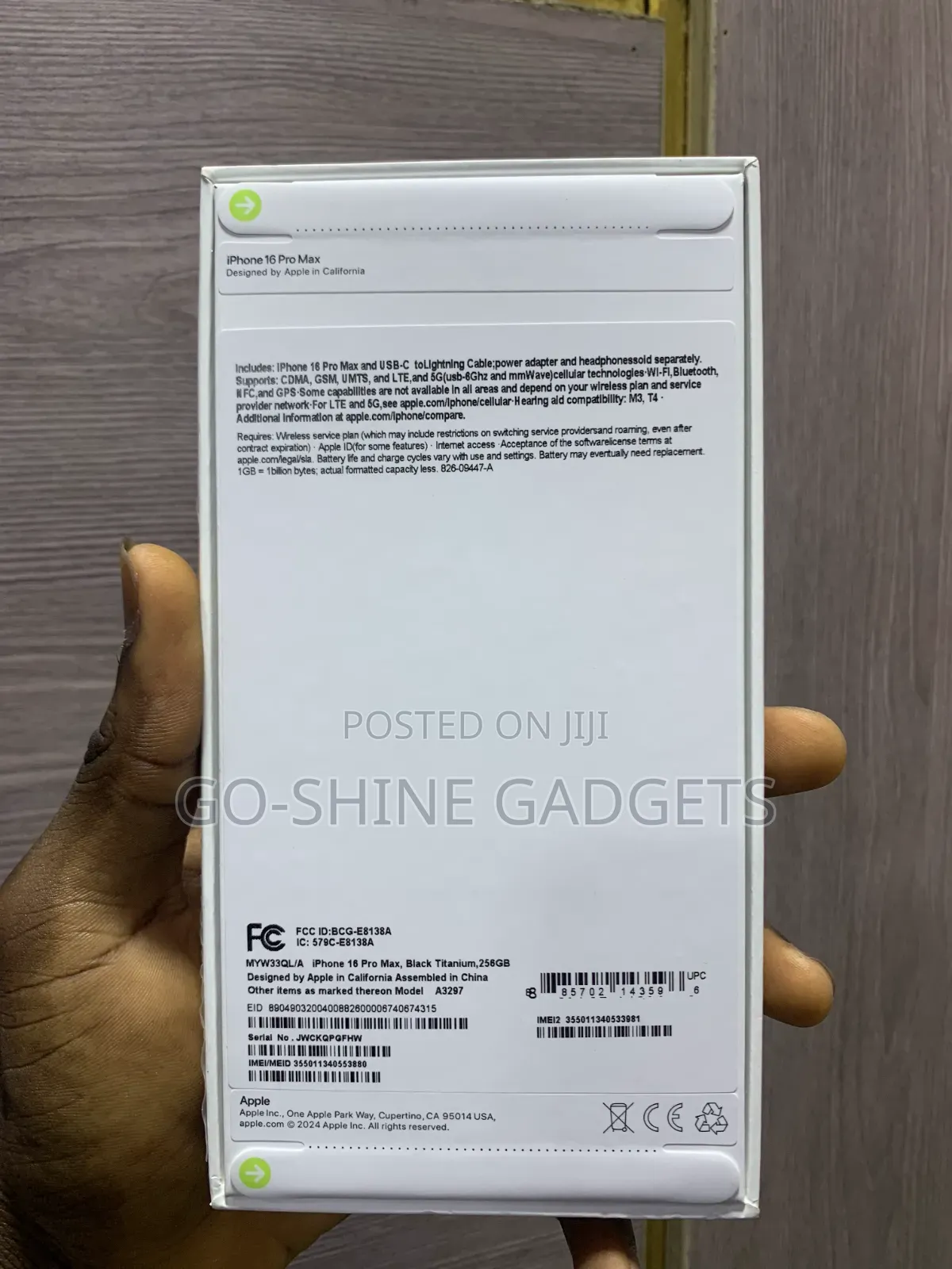 New Apple iPhone 16 Pro Max 256 GB Black