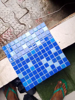 High Quality Blue Mix Glass Mosaic Swimming Pool Tiles