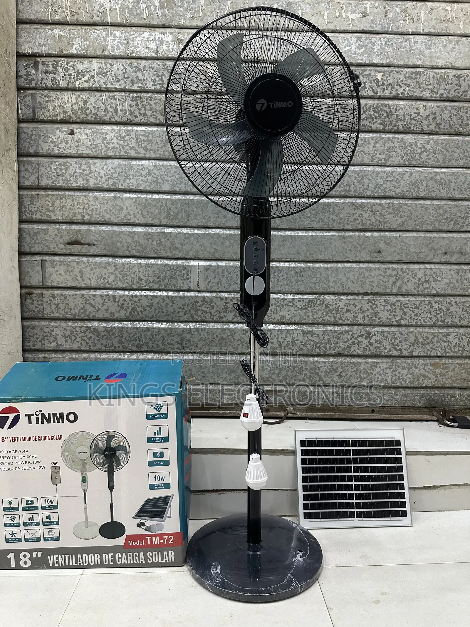 TIMO Solar Standing Fan