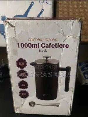 Andrew James Double Walled Stainless Steel Cafetiere