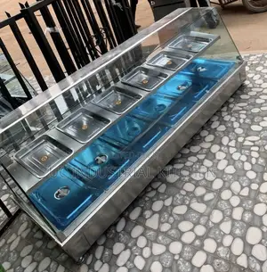 Six (6) Plates Display Food Warmer/Bain Marie (Long Plates)