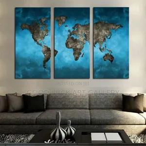 World Map 3 Pics Art