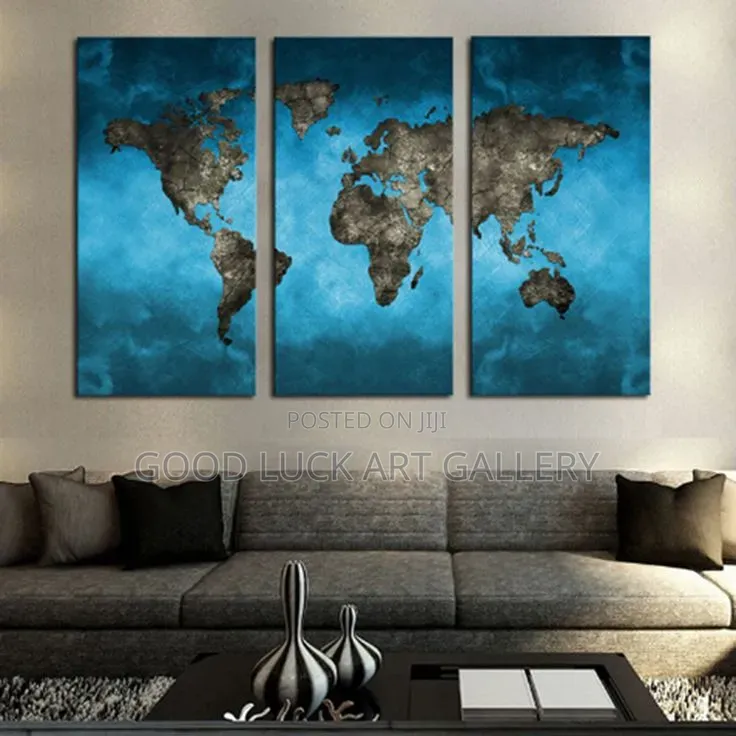 World Map 3 Pics Art