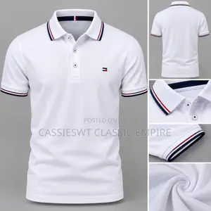 Premium Quality White Men’s Polo Shirt – Designer Style