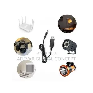 12V Multi-Voltage Adapter Boost Cable for Routers LED Lights, CCTV- V2