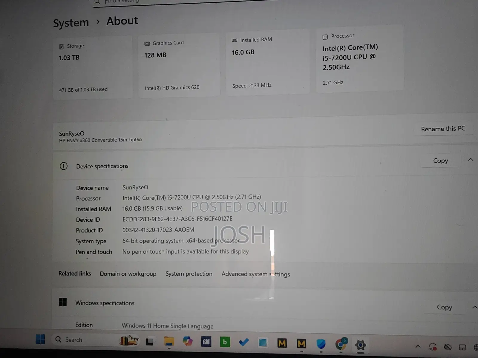 Laptop HP Envy x360 16GB Intel Core i5 HDD+SSD 1T