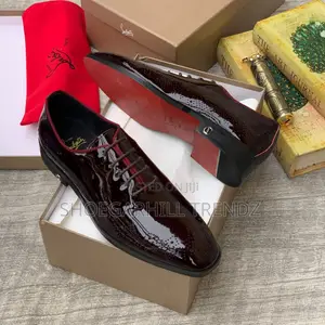 Mens Cl Red Bottoms Patent Oxford Brogues Shoes