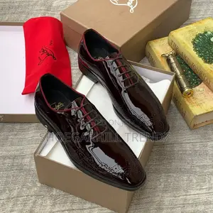 Mens Cl Red Bottoms Patent Oxford Brogues Shoes