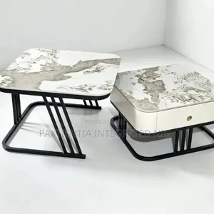 2-in-1 Marble Top Centre Table for All Purposes.