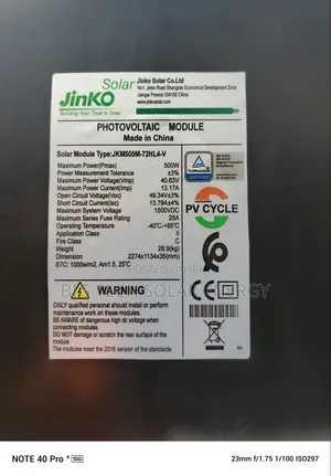 500w Jinko Solar Panel Mono