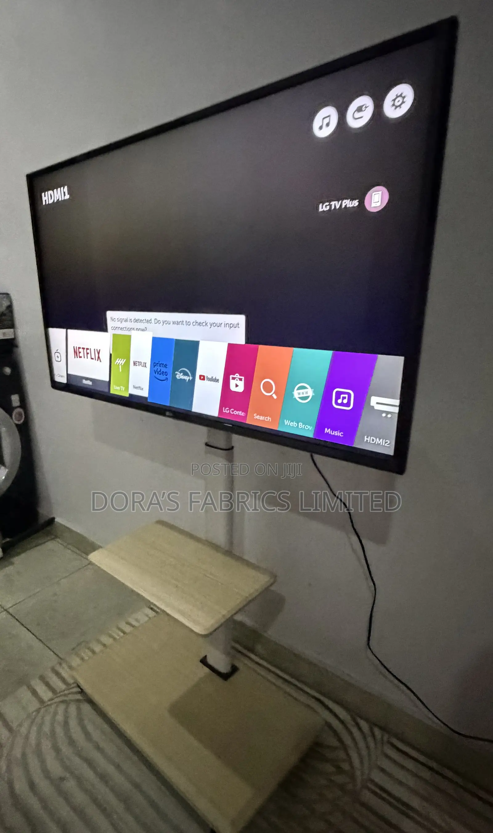 LG 43” Smart TV With Mobile Stand