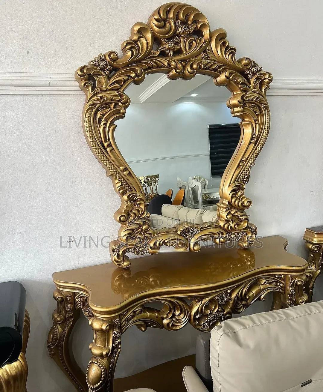 Royal Console Mirror and Table
