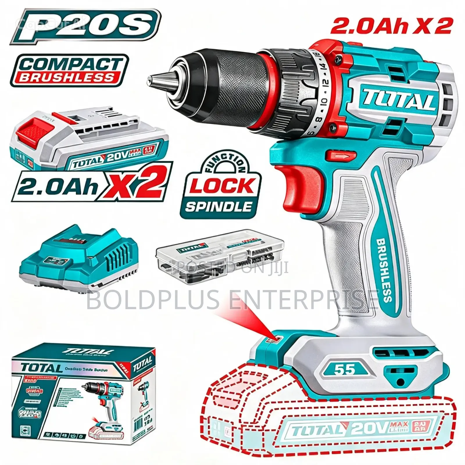 55NM Total Cordless Drilling Machine