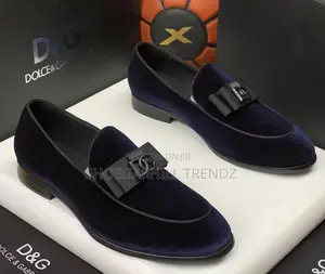 Luxury Velvet Bow Shoes | Black Blue Collection