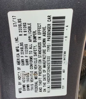Honda Accord 2017