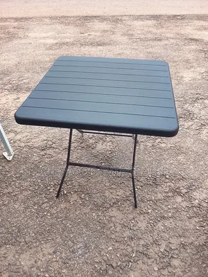 Metal Leg Foldable Wave Plastic Table Square