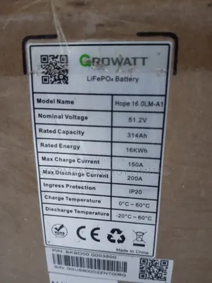 16kwh GrowattLithium Battery 48v