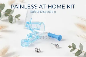 Disposable Self Ear Piercing Kit - Painless & Sterile + Diamond Stud