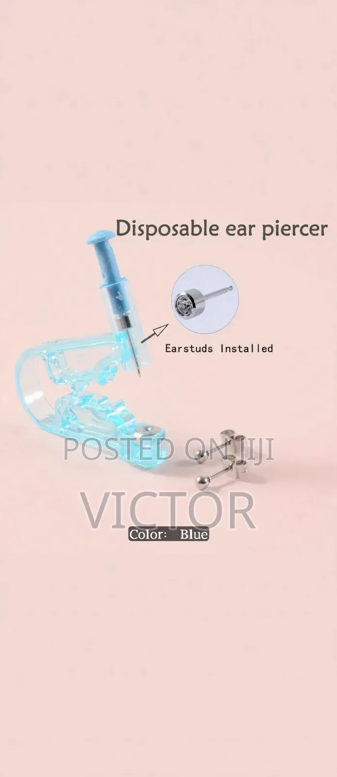 Disposable Self Ear Piercing Kit - Painless & Sterile + Diamond Stud