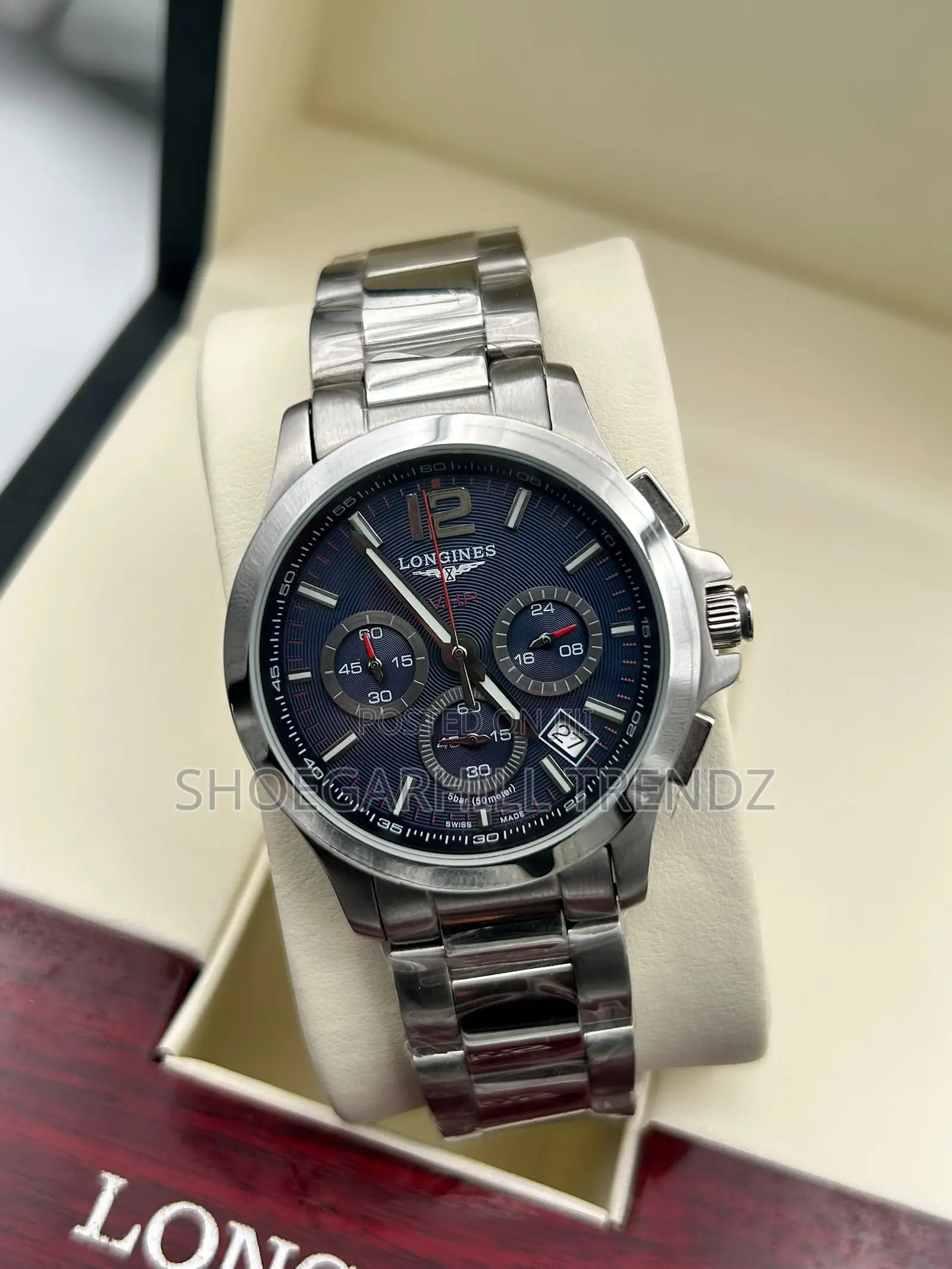 Longines Chronograph Chain Wristwatch