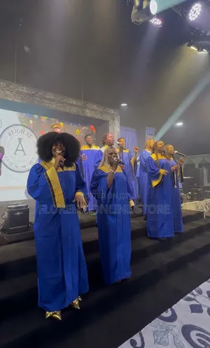 Blue / Gold Church Choir Robes Bulk Rental