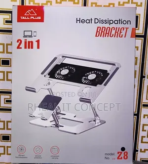 2 in 1 Tall Plus Laptop Stand With Cooling Fan