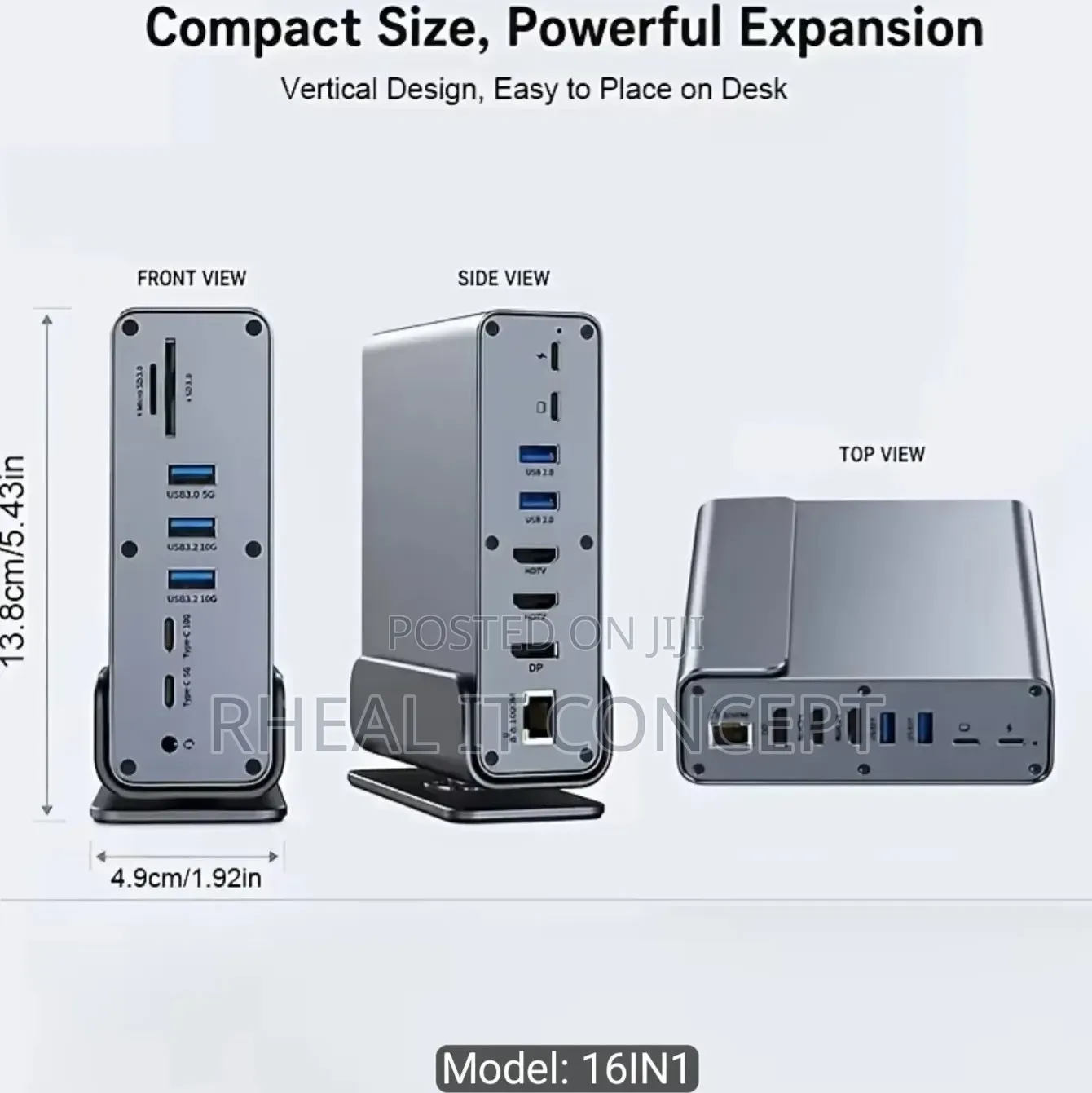 16 in 1 Type C Dock Station With Gigabit Port